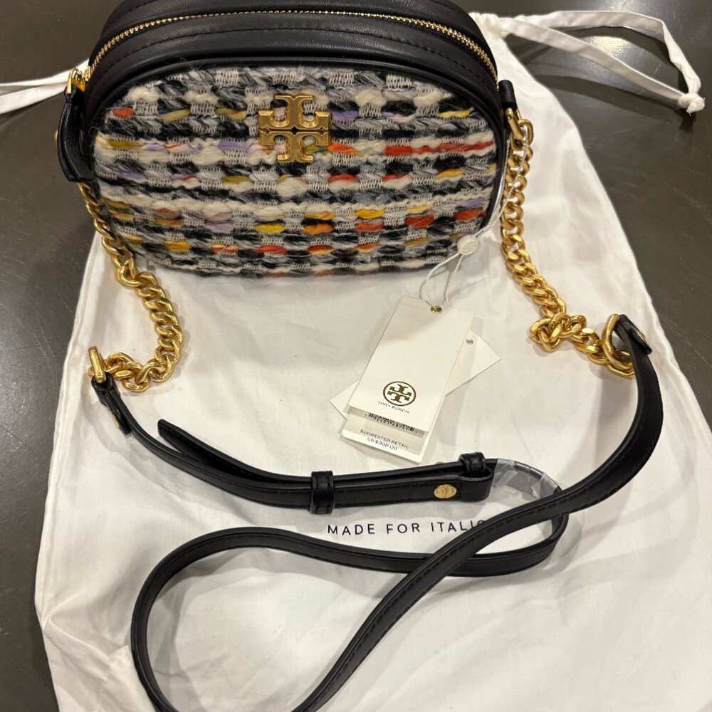 Tori Burch Kira Tweed Small Camera Bag- NWT!